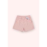 Kız Bebek Beli Lastikli Fiyonk Detaylı Pembe Şort 0-6 Ay (56-62 cm)
