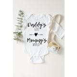 Kız Bebek Beyaz Babasının Kızı Annesinin Dünyası Çıtçıtlı Body 1232maN