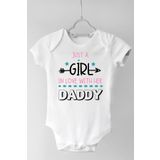 Kız Bebek Beyaz Just A Girl Kısa Kollu Çıtçıtlı Body