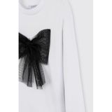 Kız Bebek Beyaz Sweatshirt 12-18 Ay (80-86 cm)