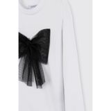 Kız Bebek Beyaz Sweatshirt 6-12 Ay (68-74 cm)