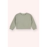 Kız Bebek Bisiklet Yaka Haki Sweatshirt 0-6 Ay (56-62 cm)