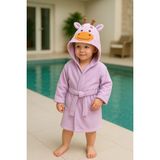 Kız Bebek Bornoz %100 Pamuk 2-3/3-4/4-5 Yaş - Lila