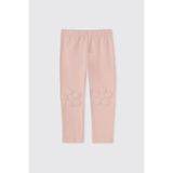 Kız Bebek Çiçek Aplikeli Pembe Tayt 5 Yaş (110 cm)