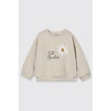 Kız Bebek Çiçek Motifli Bej Sweatshirt 4 Yaş (104 cm)