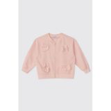 Kız Bebek Çiçek Motifli Pembe Sweatshirt 4 Yaş (104 cm)