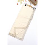 Kız Bebek Çift Katlı Natural Dantelli Lüks Penye Battaniye STL6700