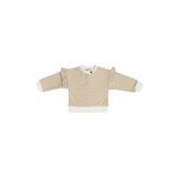 Kız Bebek Çizgi Desenli Bej Sweatshirt 12-18 AY (80-86 cm)