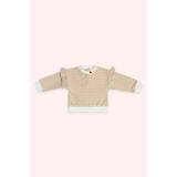 Kız Bebek Çizgi Desenli Bej Sweatshirt 6-12 Ay (68-74 cm)