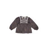 Kız Bebek Desenli Mor Bluz 6-12 Ay (68-74 cm)