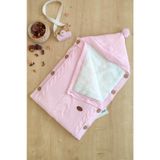Kız Bebek Düğmeli Pembe Anakucağı Kundak Stl6382