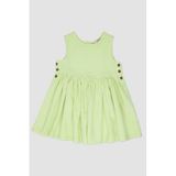 Kız Bebek Eteği Volanlı Yeşil Elbise 0-6 Ay (56-62 cm)