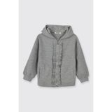 Kız Bebek Fermuarlı Gri-Melanj Sweatshirt 12-18 Ay (80-86 cm)