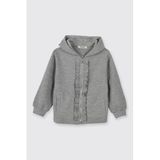 Kız Bebek Fermuarlı Gri-Melanj Sweatshirt 2 Yaş (92 cm)
