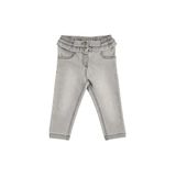 Kız Bebek Fırfır Detaylı Gri Kot Pantolon 6-12 Ay (68-74 cm)