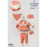 Kız Bebek Fistolu Waffle Hastane Çıkışı 5'li Yeni Doğan Seti 0-3 Ay - Pembe - Yenidoğan