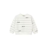 Kız Bebek Fiyonk Desenli Ekru Sweatshirt 0-6 Ay (56-62 cm)