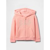 Kız Bebek Gap Logo Fermuarlı Kapüşonlu Sweatshirt Pembe