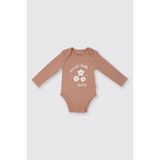 Kız Bebek Gül Uzun Kollu Body 3-6 Ay ( 62 cm)