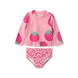 Kız Bebek Güneş Koruyucu Mayo Set 6 Ay-24 Ay Çok Renkli