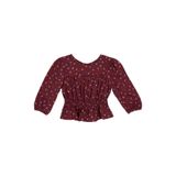 Kız Bebek Kalp Desenli Bordo Bluz 2 Yaş (92 cm)