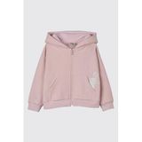 Kız Bebek Kapüşonlu Pembe Sweatshirt 12-18 Ay (80-86 cm)