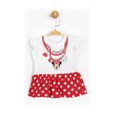 Kız Bebek Kırmızı Beyaz Puantiyeli Minnie Mouse Elbise T20y15545dsn01