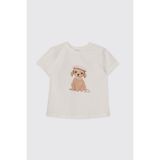 Kız Bebek Kısa Kollu Beyaz Tişört 0-6 Ay (56-62 cm)
