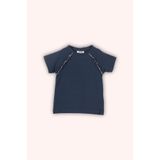 Kız Bebek Kısa Kollu Fırfır Detaylı Lacivert Tişört 2 Yaş (92 cm)