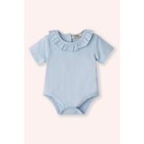 Kız Bebek Kısa Kollu Mavi Body 0-6 Ay (56-62 cm)