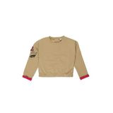 Kız Bebek Kolu Cep Detaylı Bej Sweatshirt 0-6 Ay (56-62 cm)