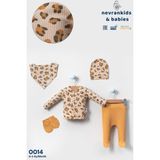 Kız Bebek Leopard 5'li Organik Pamuk Hastane Çıkışı - Ekru - 0 - 3 Ay