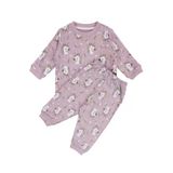 Kız Bebek Mor Unicorn Baskılı Pijama Takımı