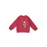 Kız Bebek Nakış Detaylı Kırmızı Sweatshirt 0-6 Ay (56-62 cm)