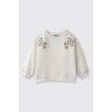 Kız Bebek Nakış Detaylı Yumuşak Dokulu Ekru Sweatshirt 4 Yaş (104 cm)