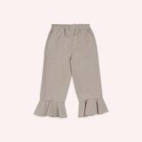 Kız Bebek Paçası Fırfır Detaylı Bej Pantolon 0-6 Ay (56-62 cm)