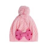 Kız Bebek Papyonlu Pembe Bere 1159