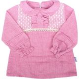 Kız Bebek Pembe Önü Fırfırlı Güpürlü Elbise - 1012853 - 9 - 12 Ay - Çok Renkli