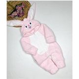 Kız Bebek Pembe Peluşlu Welsoft Tavşan Tulum - 3 Yaş