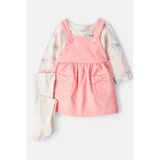 Kız Bebek Pembe Salopet Set - 18 Ay