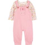 Kız Bebek Pembe Salopet Set - Yenidoğan