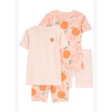 Kız Bebek Pijama Set 4'lü Paket 12 Ay-24 Ay Çok Renkli