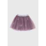 Kız Bebek Pul Nakışlı Mor Tütü Etek 6-12 Ay (68-74 cm)