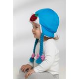 Kız Bebek Saç Örgülü Pembe Şapka 7115