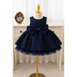 Kız Bebek Seda Model Lacivert Doğum Günü Elbise - 1 - 2 Yaş