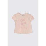 Kız Bebek Sim Baskılı Pudra Tişört 0-6 Ay (56-62 cm)