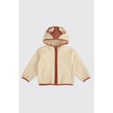 Kız Bebek Tilki Kulaklı Peluş Bej Sweatshirt 0-6 Ay (56-62 cm)