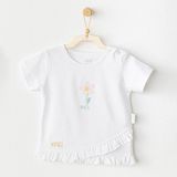 Kız Bebek Tshirt Casual AC25966 - Beyaz - 6 - 9 Ay