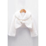 Kız Bebek Ve Çocuk Astarlı Ponponlu Ceket Bolero
