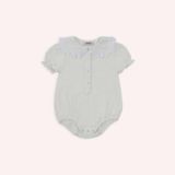 Kız Bebek Yumuşak Dokulu Bebe Yaka Ekru Body Gömlek 4 Yaş (104 cm)